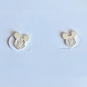 NWOT Disney silver-like Mickey Mouse earrings. OS